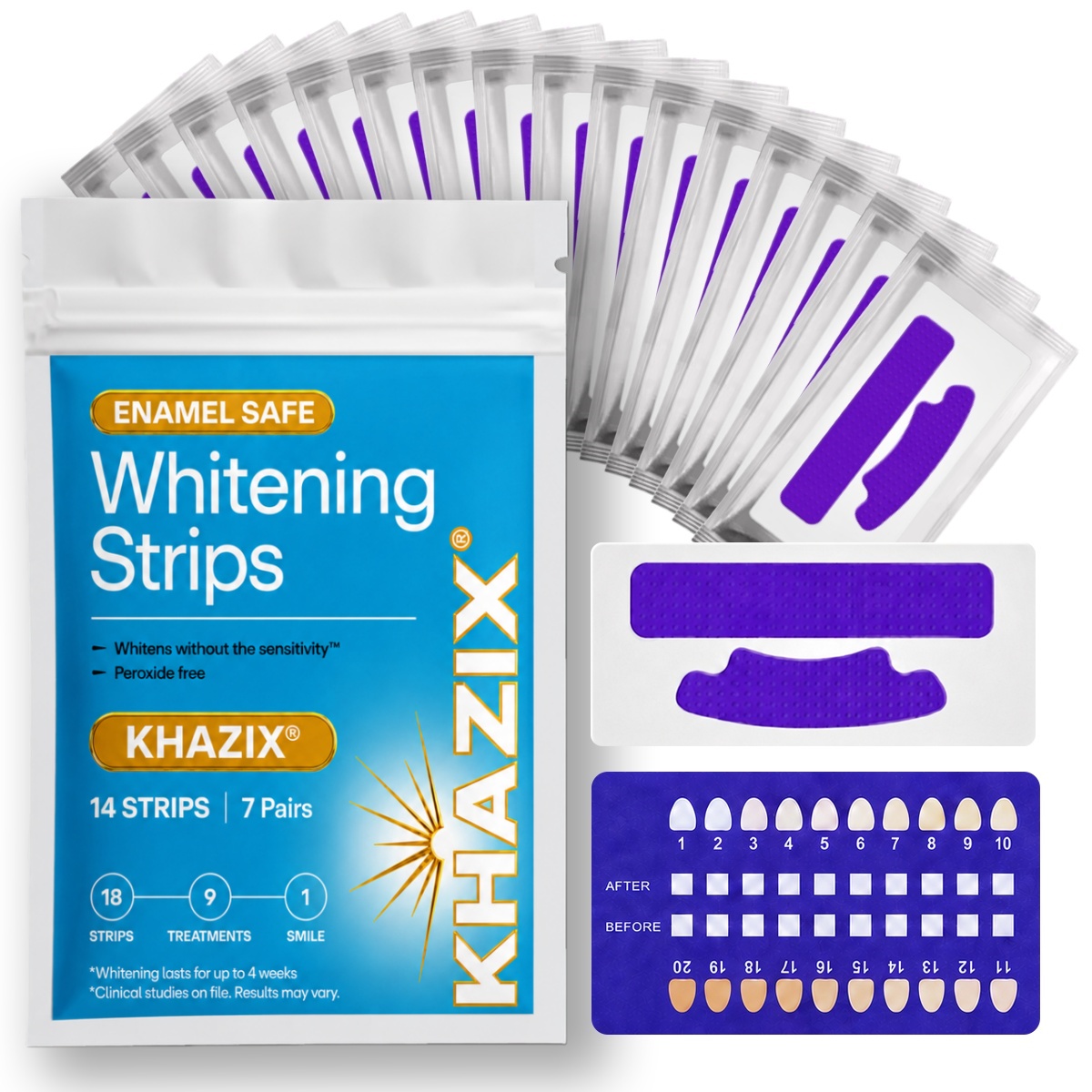 Teeth Whitening Strips Crest - 7 paia di strisce sbiancanti per