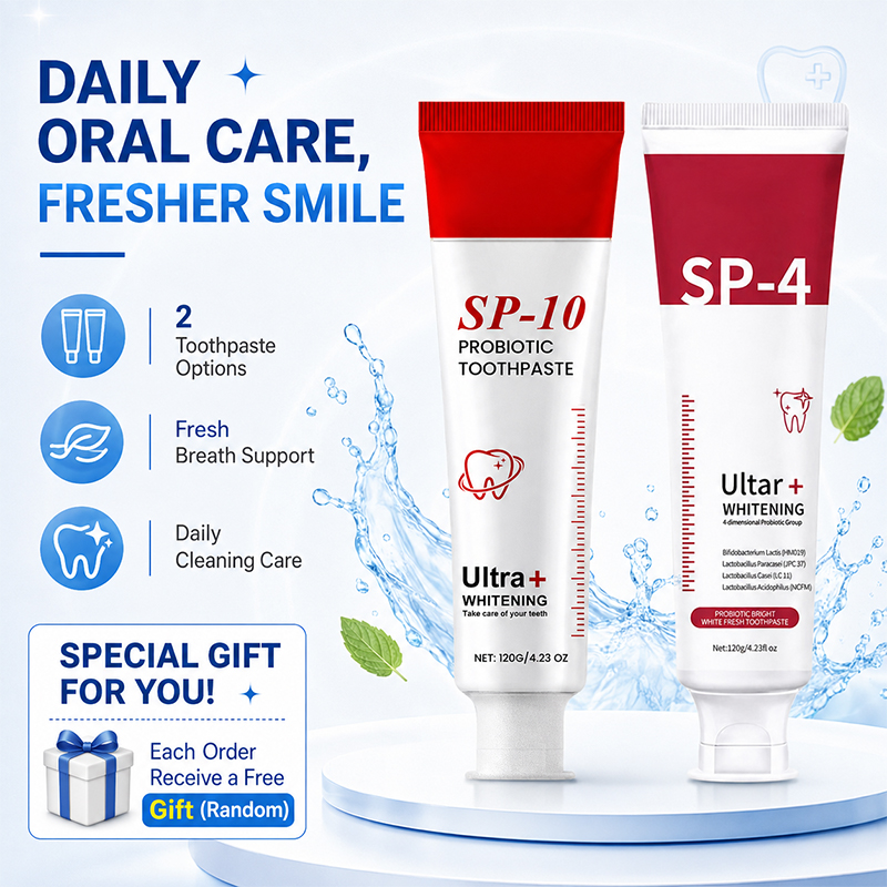 Teeth Whitening Xylitol - Set di Dentifrici Sbiancanti Probiotici SP-10