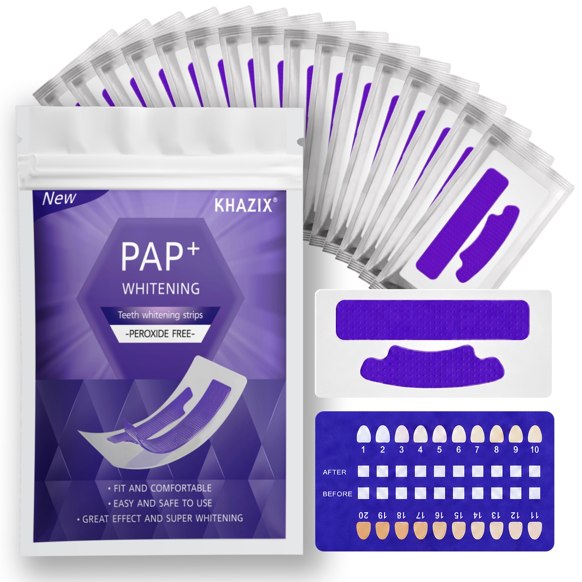 Teeth Whitening Strips Crest - 7 paia di strisce sbiancanti per