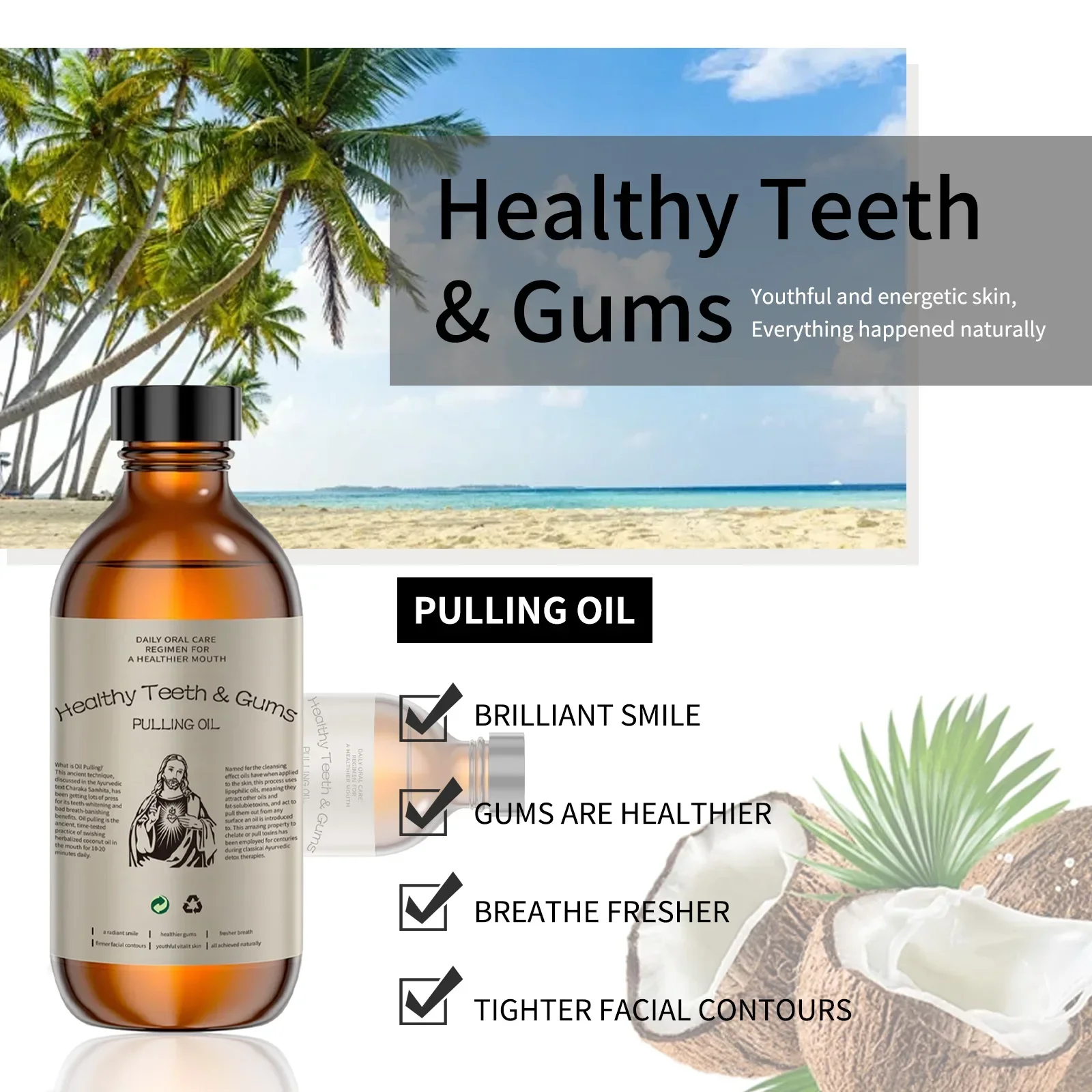 Collutorio all'Olio di Cocco - - Whitening Mouthwash recensione e prezzo